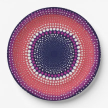 Corail, Aubergine, Magenta, Points Kaleidoscope Bl