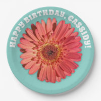 Corail couleur Gerbera Daisy Photo Mint Vert