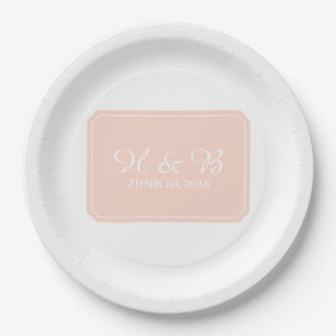 Assiettes En Carton Corail Mariage Simplement Élégant