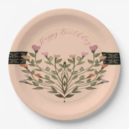 Assiettes En Carton Corail rose Pastel