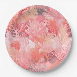 Assiettes En Carton Corail rougissant