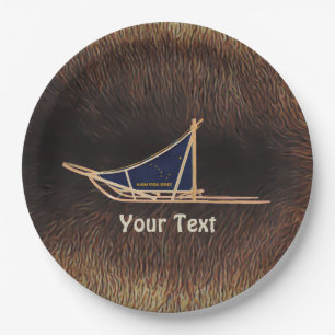 Assiettes En Carton Corbeille de chiens de l'Alaska