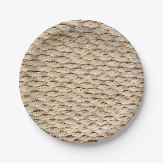 Assiettes En Carton Corde marine (Devant)