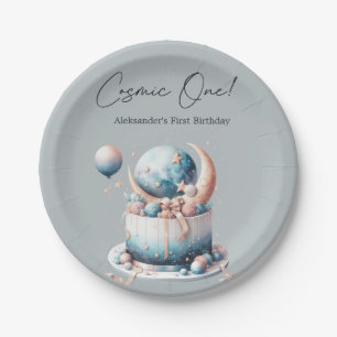 Assiettes En Carton Cosmic One ! Anniversaire du 1er garçon céleste