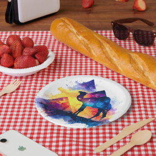 Assiettes En Carton Cosmic Starry Nuit Camel égyptien Paysage