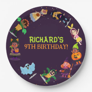 Assiettes En Carton Costume d'Halloween mignonne Fête d'Anniversaire m