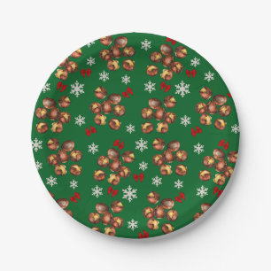 Assiettes En Carton Cosy Châtaignes Rôties Et Pneus Hiver