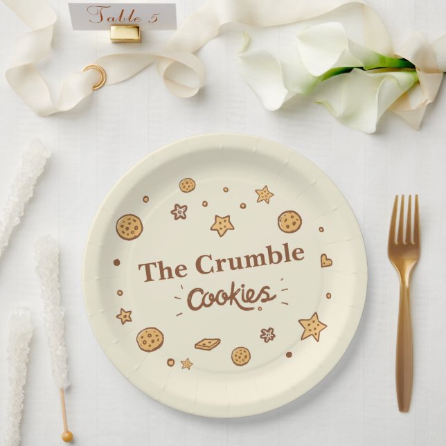 Assiettes En Carton Cosy Cookie Delties (Mariage)