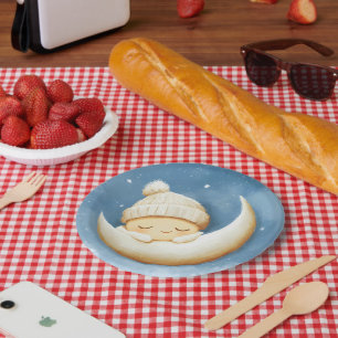 Assiettes En Carton Cosy Knit Nap Creson Moon