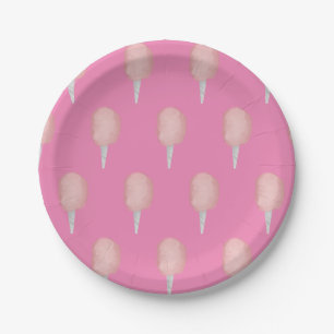 Assiettes En Carton Cotton Candy Circus Carnival Pink Party