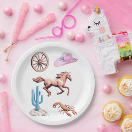 Assiettes En Carton Cottoncandy Western Theme Cowgirl Party Art