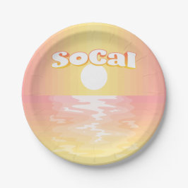 Assiettes En Carton Coucher de soleil SoCal