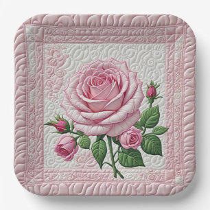Assiettes En Carton Couette rose