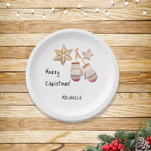 Assiettes En Carton Couleur d'eau douce Pays Illustrations rustiques