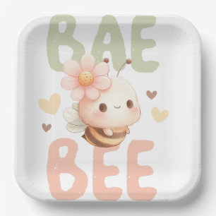 ASSIETTES EN CARTON COULEUR D'EAU PASTEL ROSE ET BÉBÉ VERT