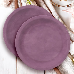 Assiettes En Carton Couleur simple violet modifiable Aquarelle