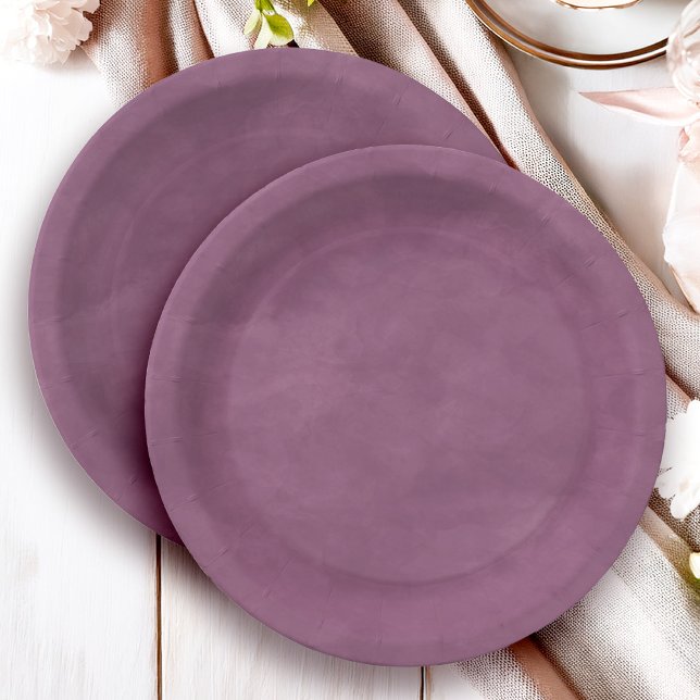 Assiettes En Carton Couleur simple violet modifiable Aquarelle (Elevate your event with these Elegant Orchid Purple Watercolor Paper Plates!)