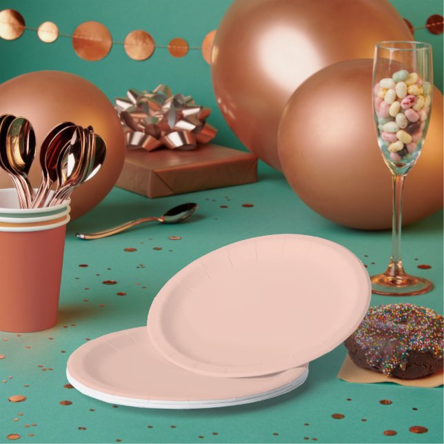 Assiettes En Carton Couleur solide (Multi)