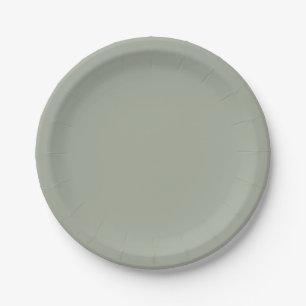 Assiettes En Carton Couleur solide Désert Sage