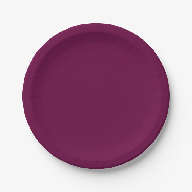 Assiettes En Carton Couleur solide pourpre tyrienne (Devant)