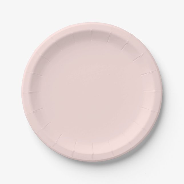 Assiettes En Carton Couleur solide Rose (Devant)
