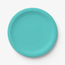 Assiettes En Carton Couleur solide turquoise moyenne