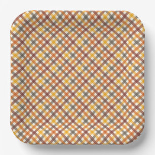 Assiettes En Carton Couleurs d'automne prédéfinies