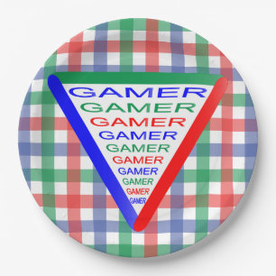 Assiettes En Carton Couleurs du système de jeu Gamer 3 Ultimate RVB