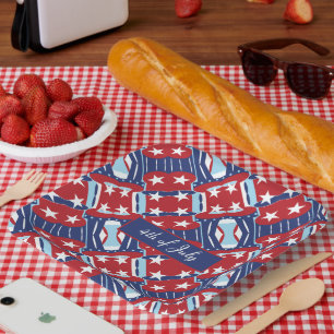 Assiettes En Carton Couleurs patriotiques 4 juillet