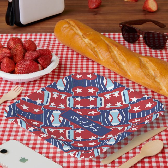 Assiettes En Carton Couleurs patriotiques 4 juillet (Pique-nique)