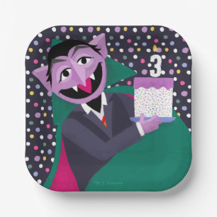 Assiettes En Carton Count Von Count Confetti Anniversaire