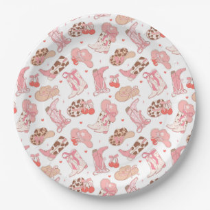 Assiettes En Carton Country Girl Cowboy Boots n’Casquette