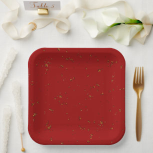 Assiettes En Carton Coup De Feu Rouge Sur Votre Photo