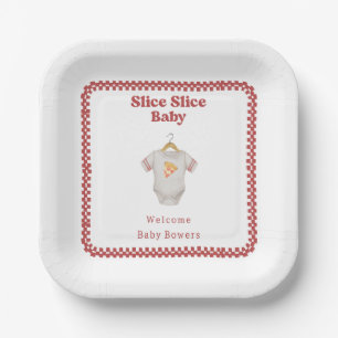 Assiettes En Carton Coupe Baby shower Pizza Neutral