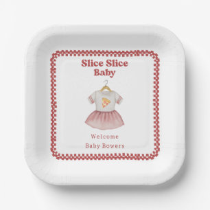 Assiettes En Carton Coupe Baby shower Pizza Robe