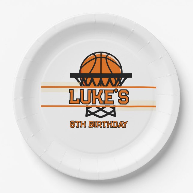 Assiettes En Carton Coupe de papier d'anniversaire de Slam Dunk (Devant)