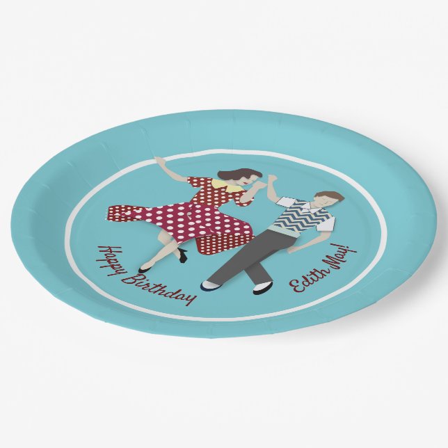 Assiettes En Carton Couple de danse (Angle)