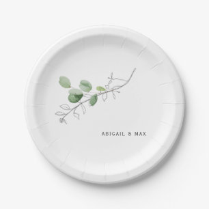 Assiettes En Carton Couples Douche Botanique
