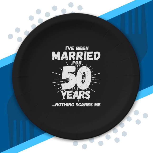 Assiettes En Carton Couples mariés 50 ans drôle 50e anniversaire (Créateur téléchargé)