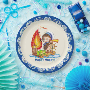 Assiettes En Carton Courageux marin