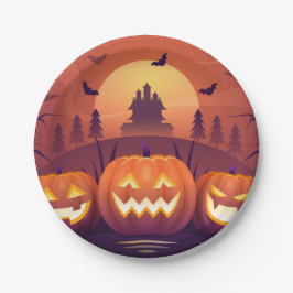 Assiettes En Carton Courges Halloween Pappeller