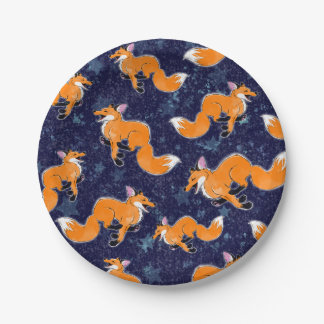 Assiettes En Carton Courir Des Plaques De Fête Fox