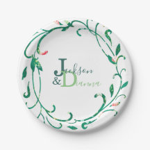Couronne aquarelle Jardin Rose