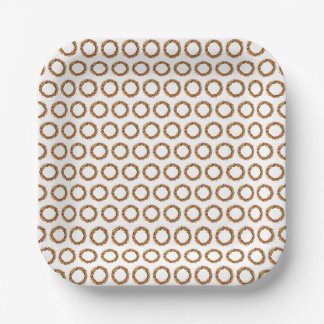 Assiettes En Carton Couronne de feuilles automnales
