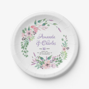 Assiettes En Carton Couronne de fleurs ensorcelées
