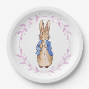 Assiettes En Carton Couronne florale de feuilles de lapin classique