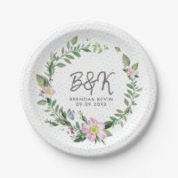 Couronne florale de rose de chien rose et vert