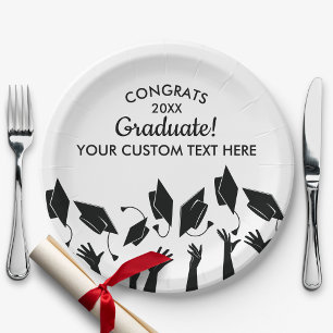 Assiettes En Carton Cours de fin d'études du 20XX Congrats Casquette d
