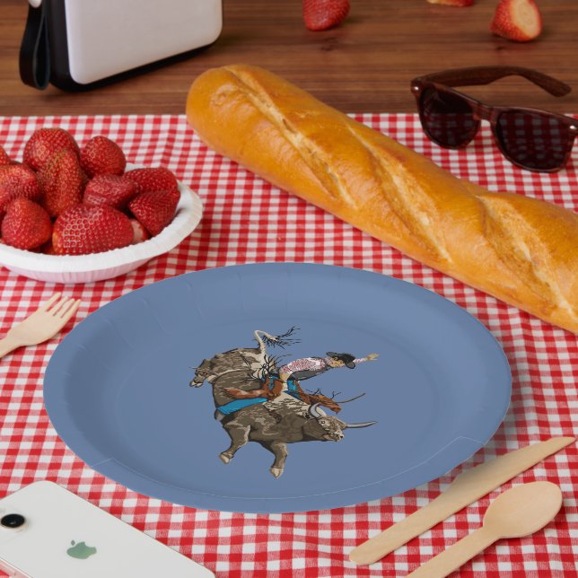 Assiettes En Carton Cowboy (Pique-nique)