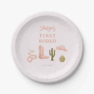 Assiettes En Carton Cowgirl Pink Premier Rodéo Anniversaire